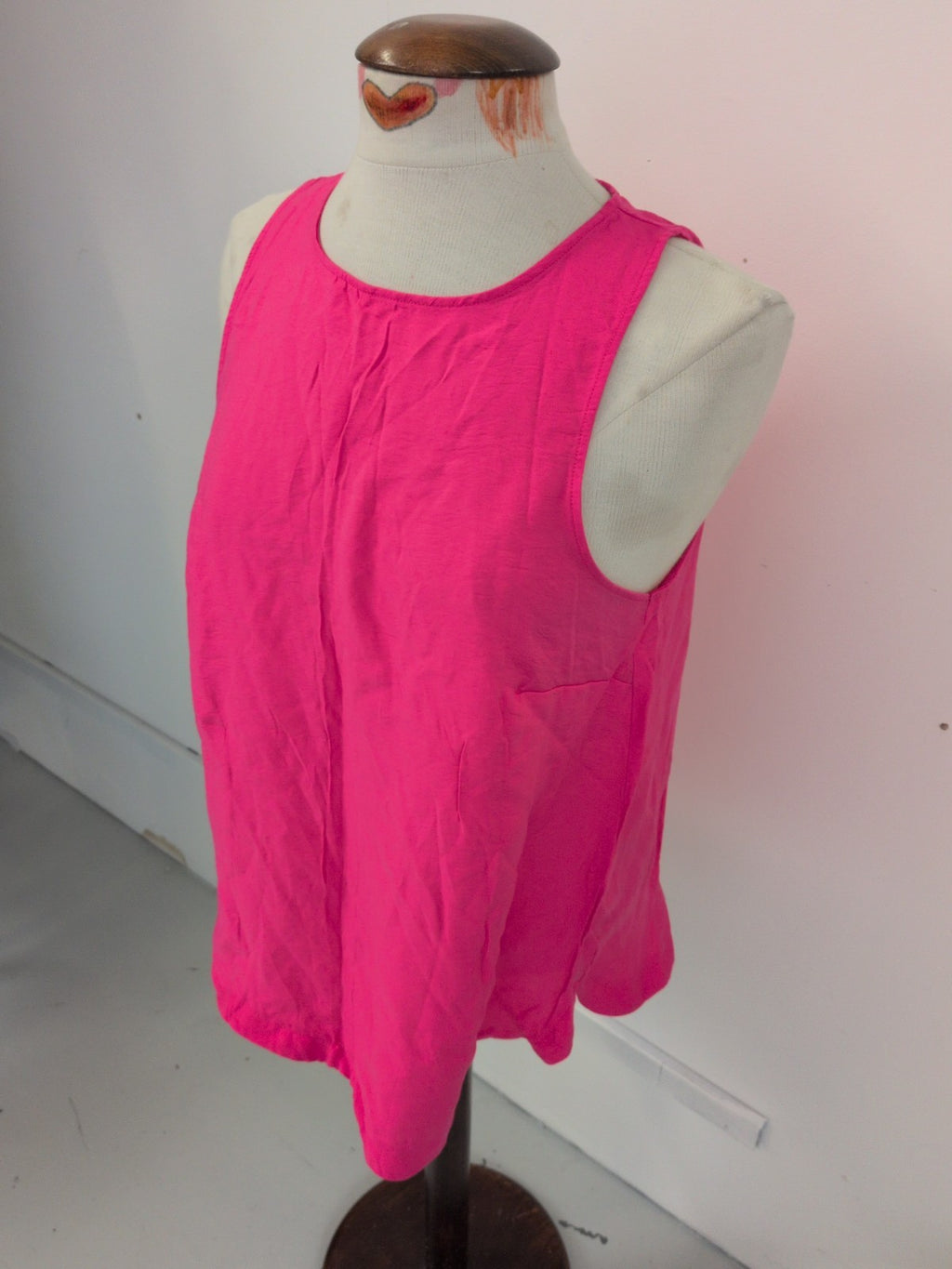Primark 14 Bright Pink Sleeveless Blouse