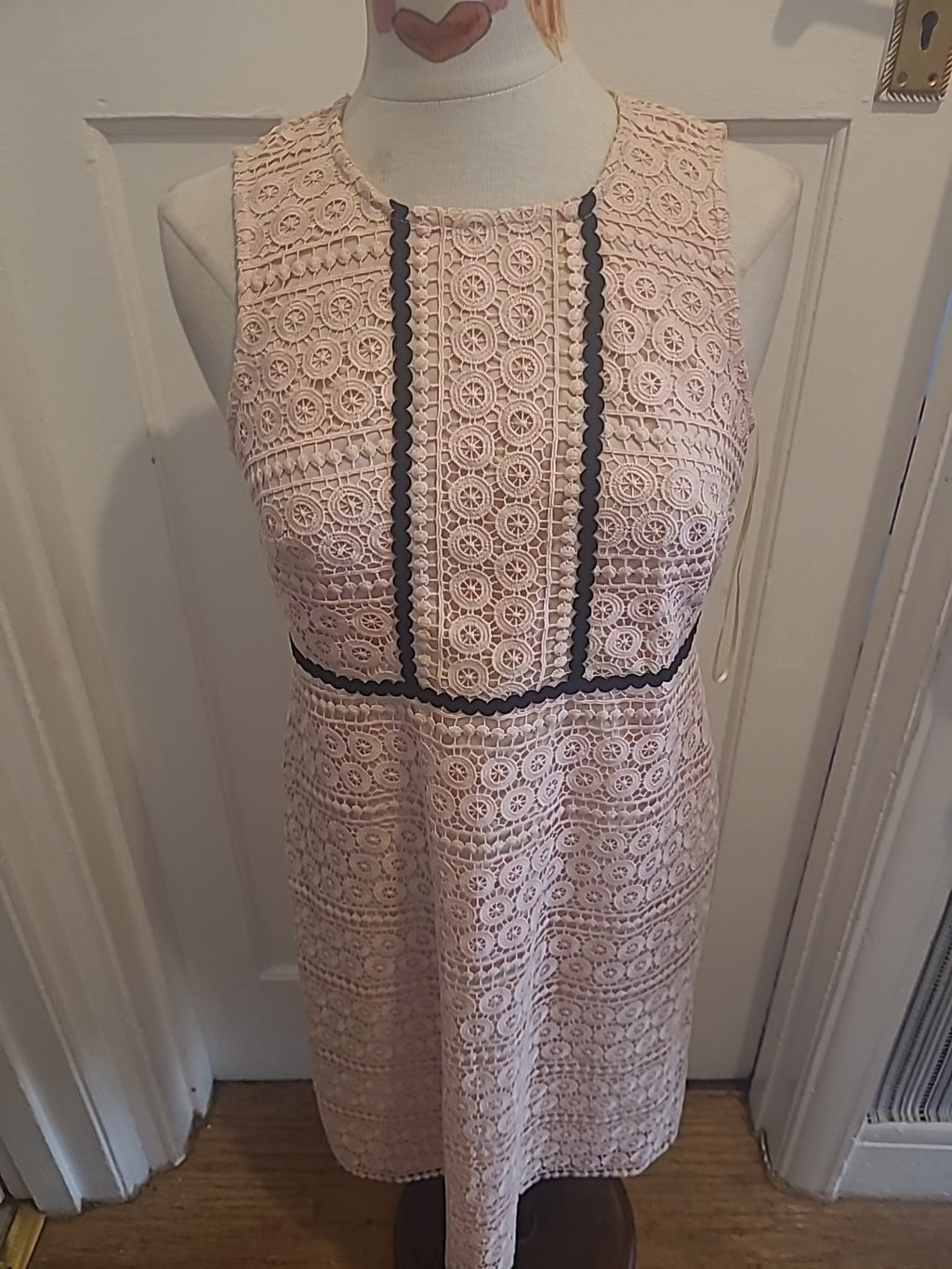 Ladies F&F Size 10 Baby Pink Lined Sleeveless Dress