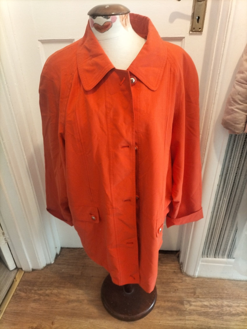 Ladies Telemac Size 3XL Orange Lined Long Sleeved Coat