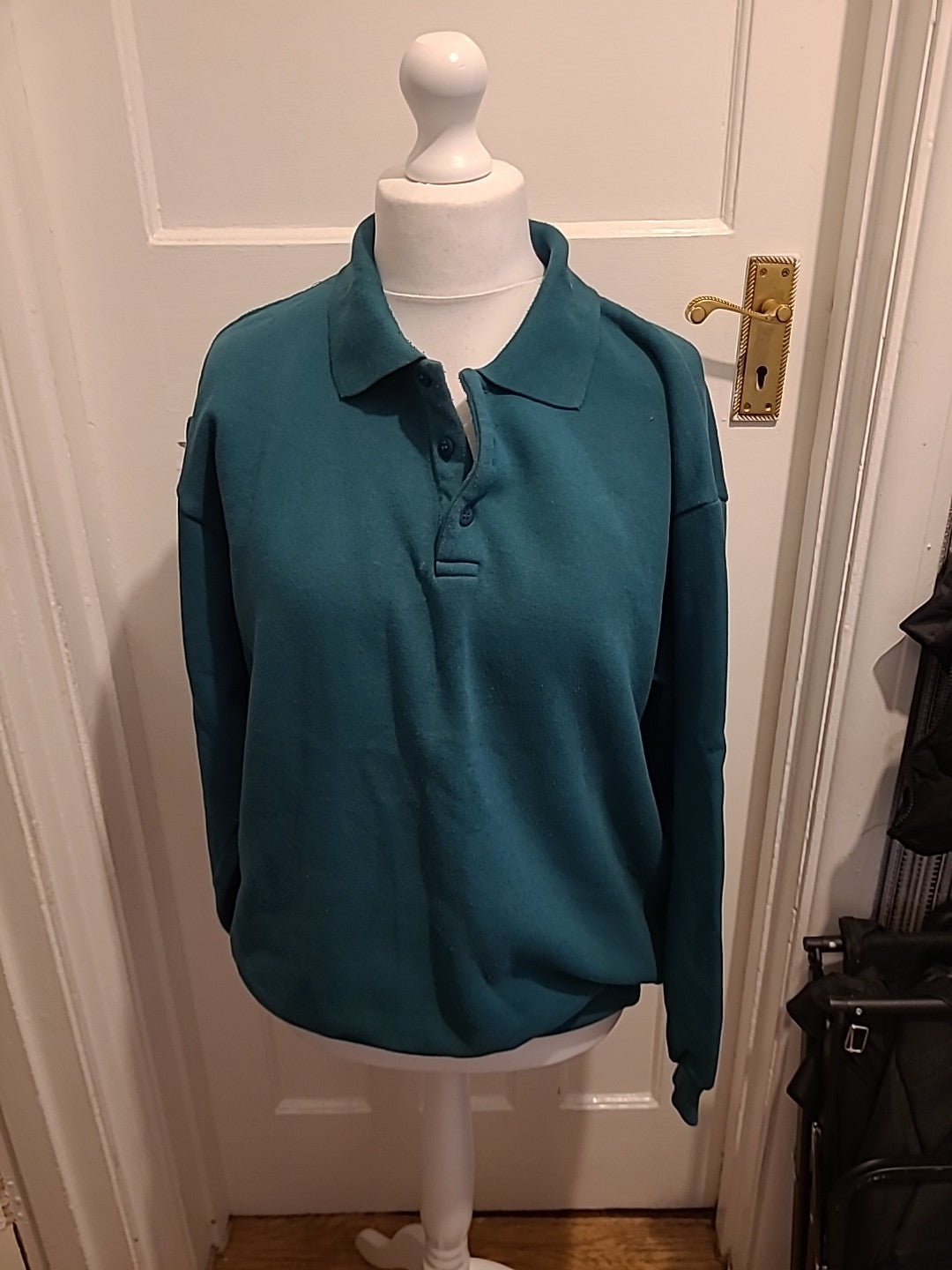 Mens Antartex Size Large Dark Green Long Sleeved Jumper