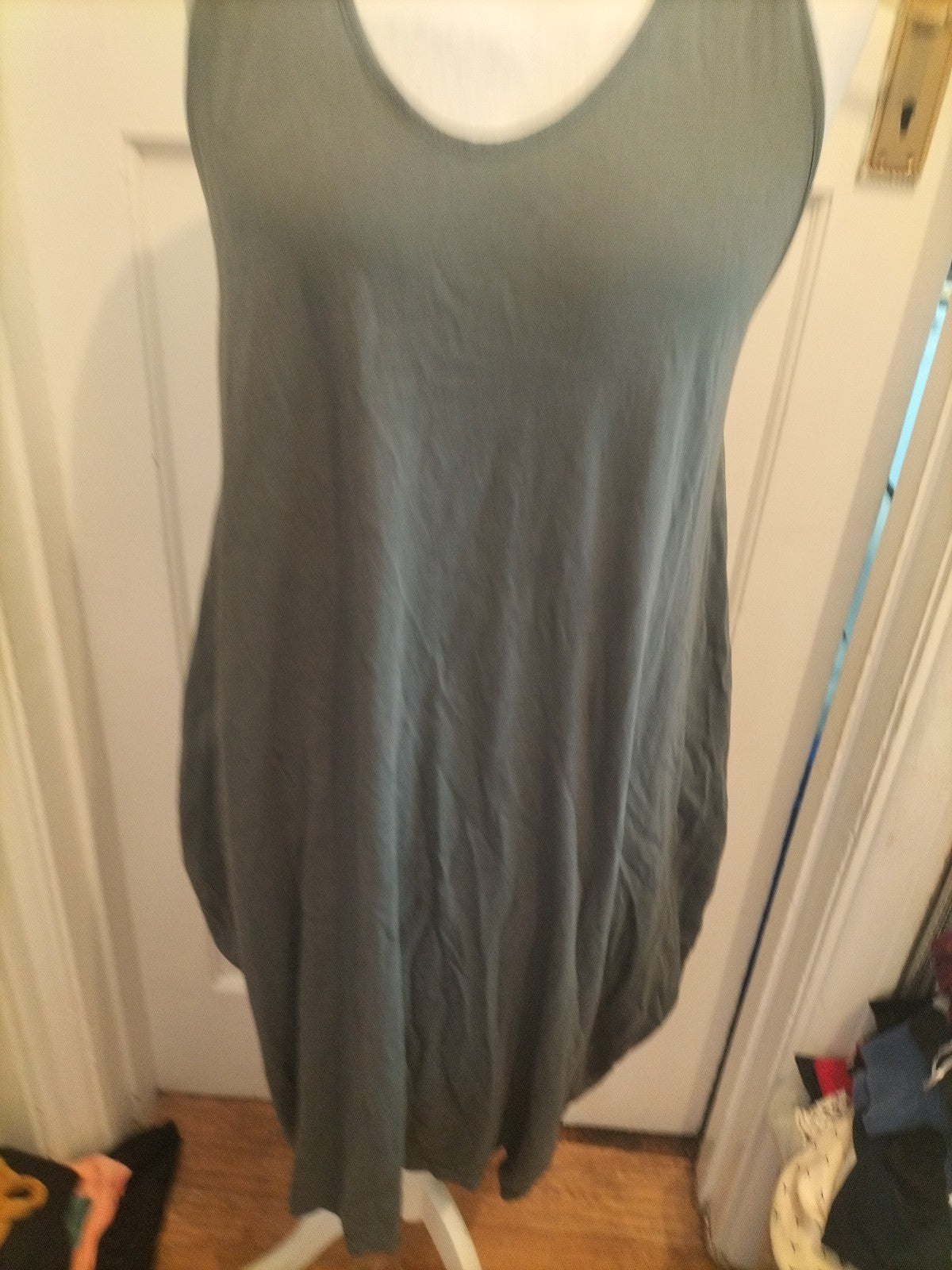 Ladies Large Charcoal Sleeveless Dress