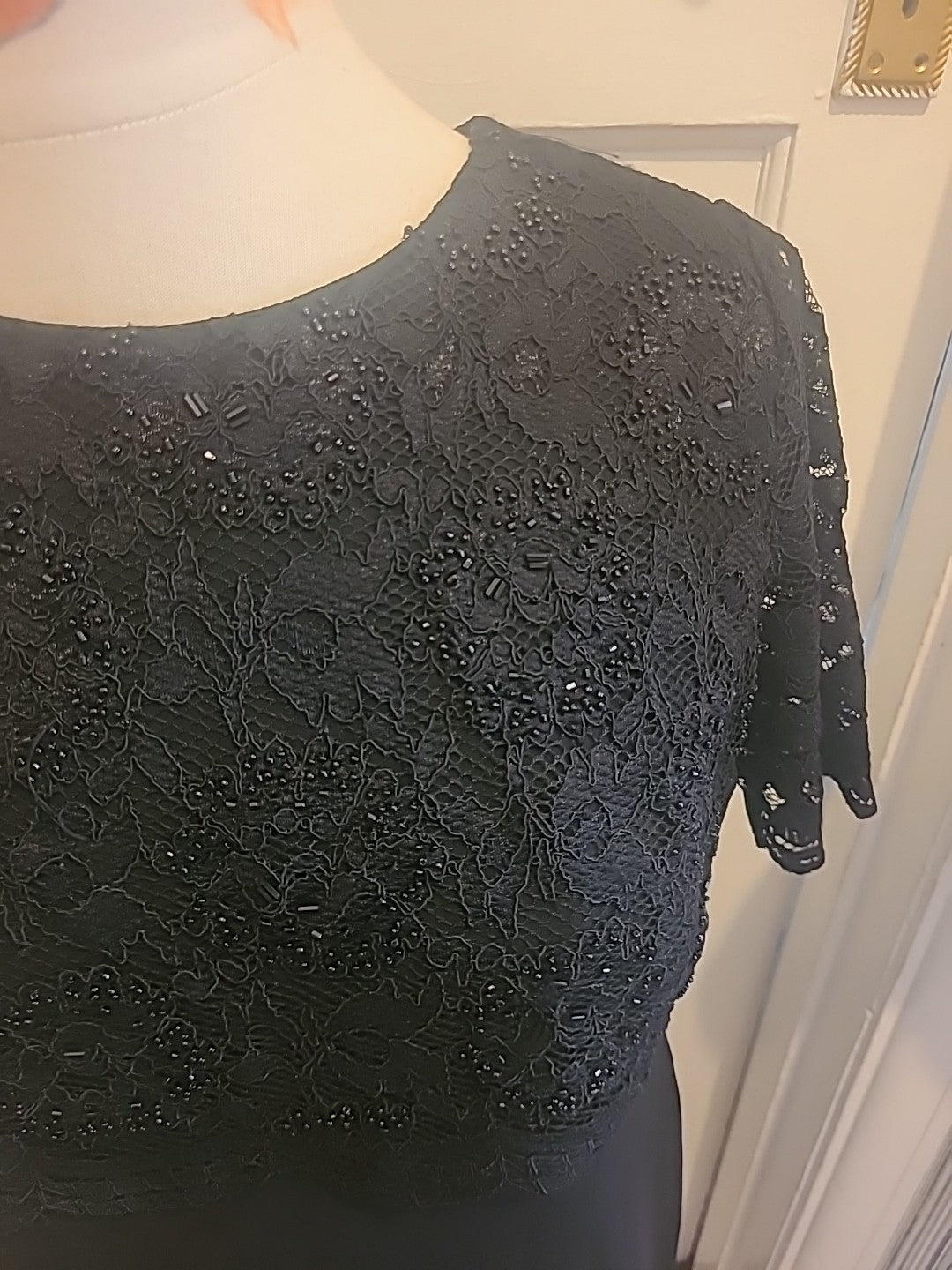 Ladies Eastex Size 10 Black Short Sleeved Dress
