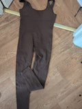 Curlady 2XL Brown Jumpsuit Ribbed Sleeveless