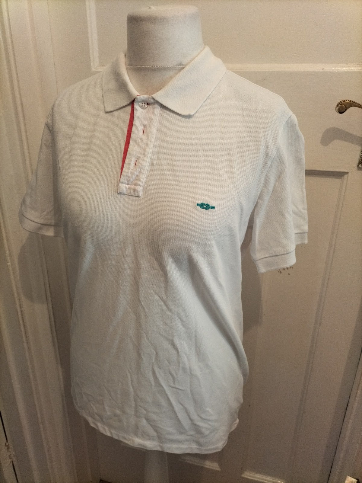 Mens Reef Knots Size Small White Short Sleeved Polo
