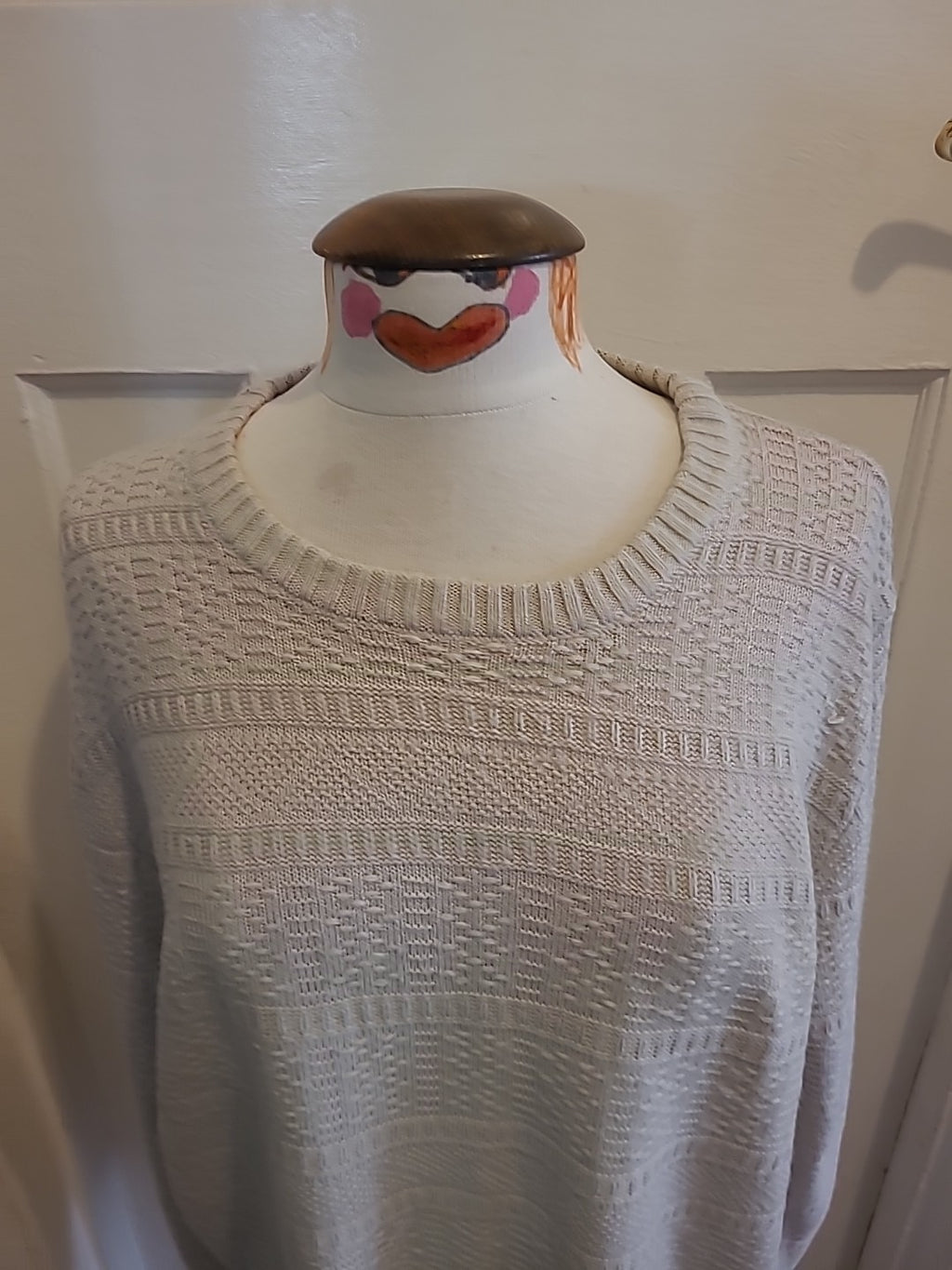 Mens George Large Stone Long Sleeved Pullover Jumper