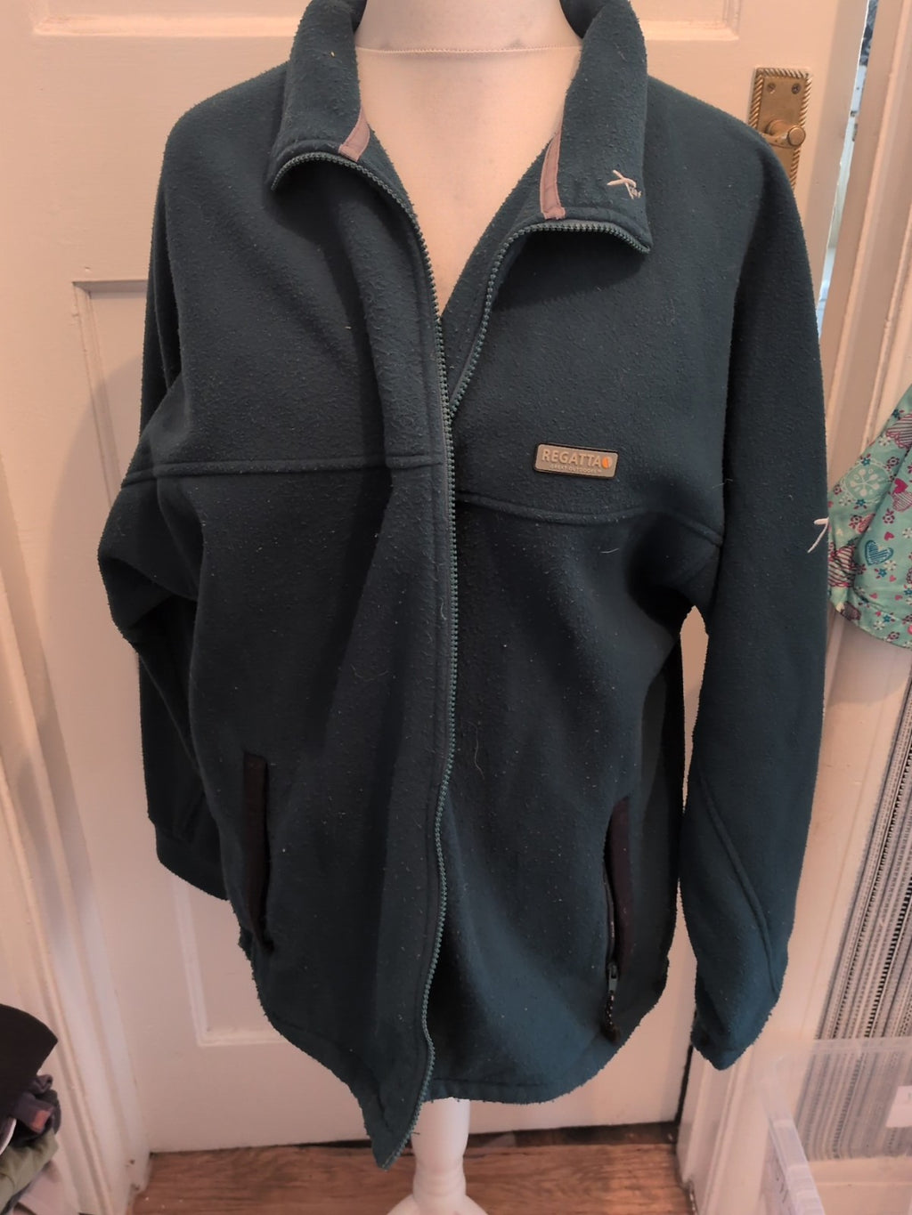 Regatta Large 42" Green Bobbling Full Zip Jumper