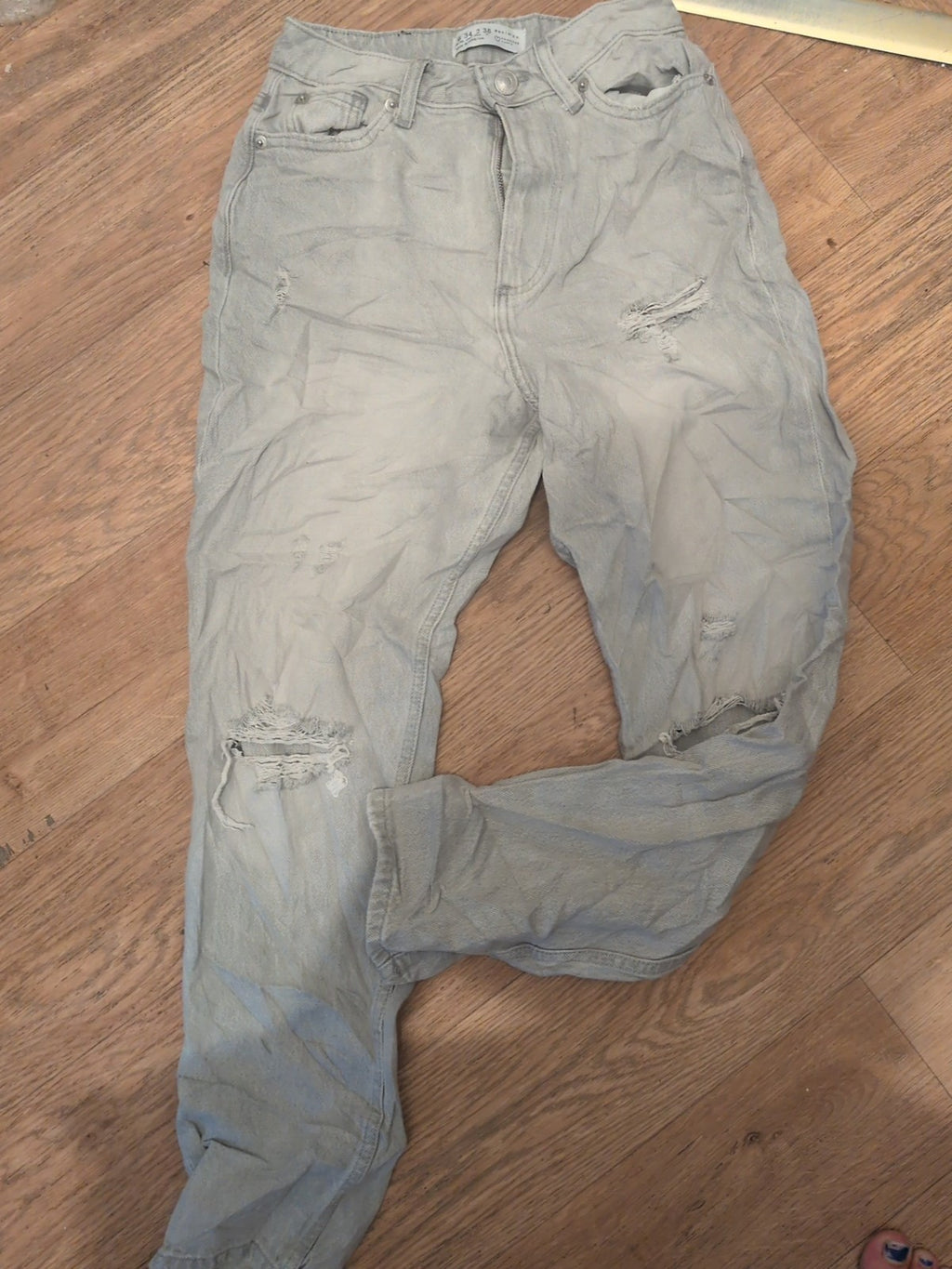 Denim&Co 6 Pale Grey Jeans Straight
