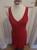 Ladies Next Size 12 Red Sleeveless Dress