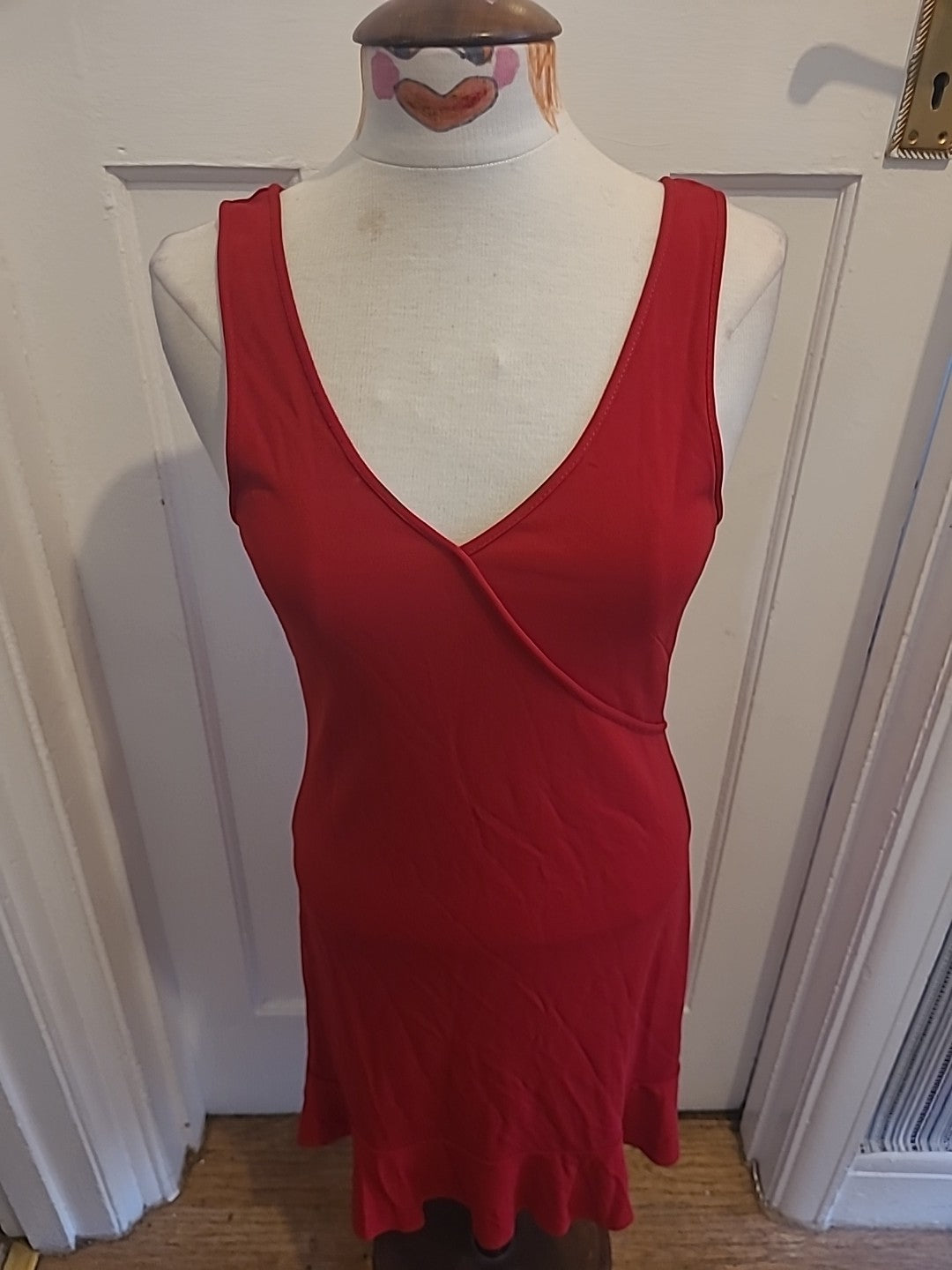 Ladies Next Size 12 Red Sleeveless Dress