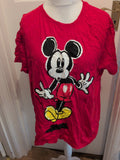 Disney 22/24 Red Mickey Mouse T-shirt Short Sleeve