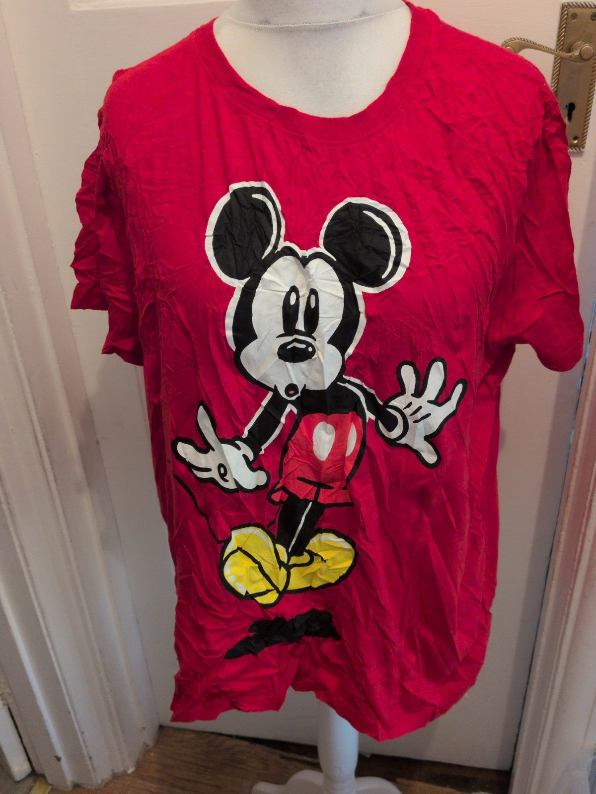 Disney 22/24 Red Mickey Mouse T-shirt Short Sleeve