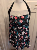 2XL Halter neck Swimwear Top Multicoloured Floral