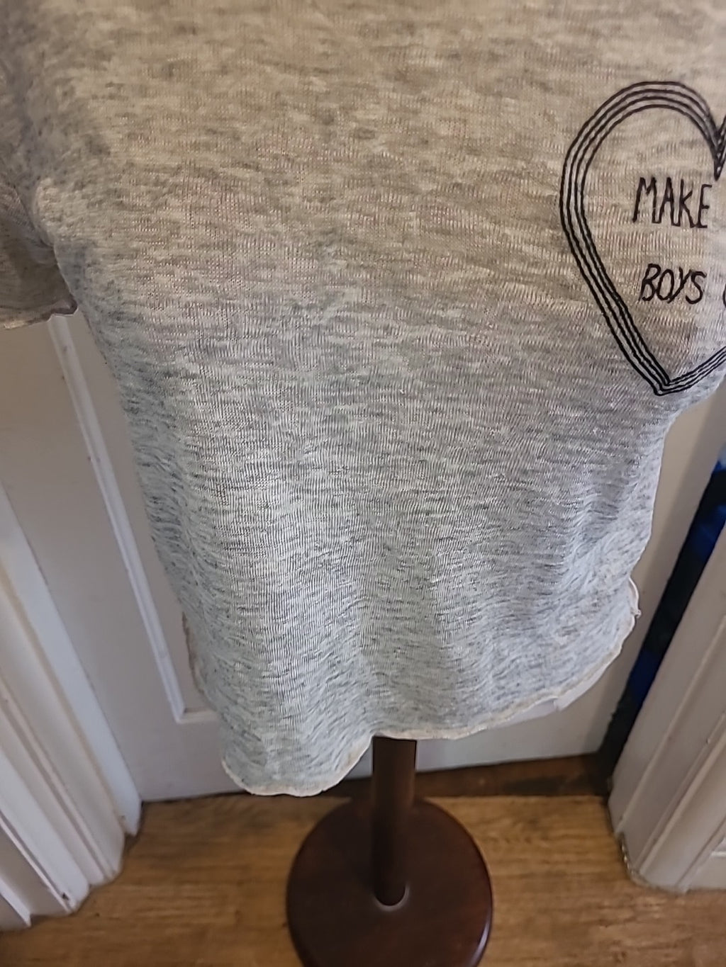 Ladies Topshop Size 14 Grey Short Sleeved Tshirt