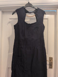 Ladies Roman Size 12 Navy/Black Sleeveless Knee Length Dress