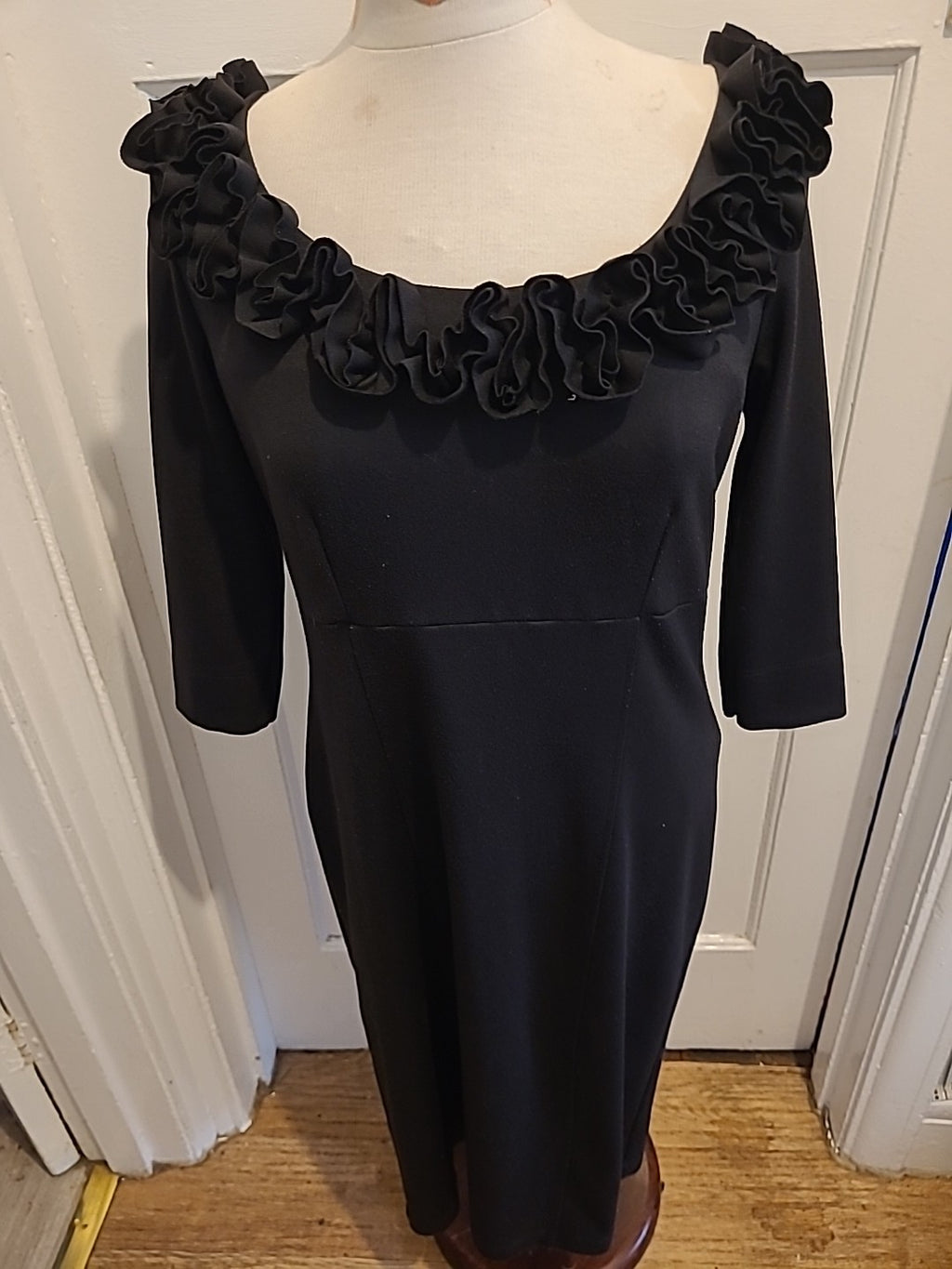 Ladies James Lakeland Size 12 Black Mid Sleeved Dress