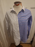 Ladies Divided Size 6 Purple Striped Long Sleeved Blouse