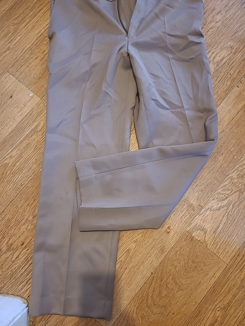 Mens Size 34S Light Brown Formal Dress Trousers