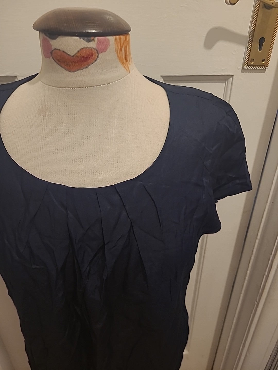Ladies Boden Size 14 Navy Short Sleeved Blouse