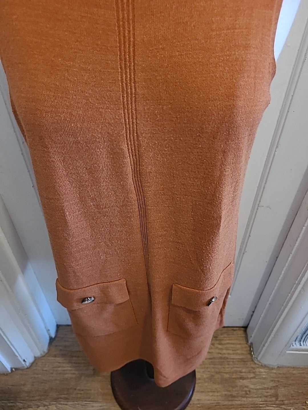 Ladies Tu Size 12 Orange Sleeveless Dress