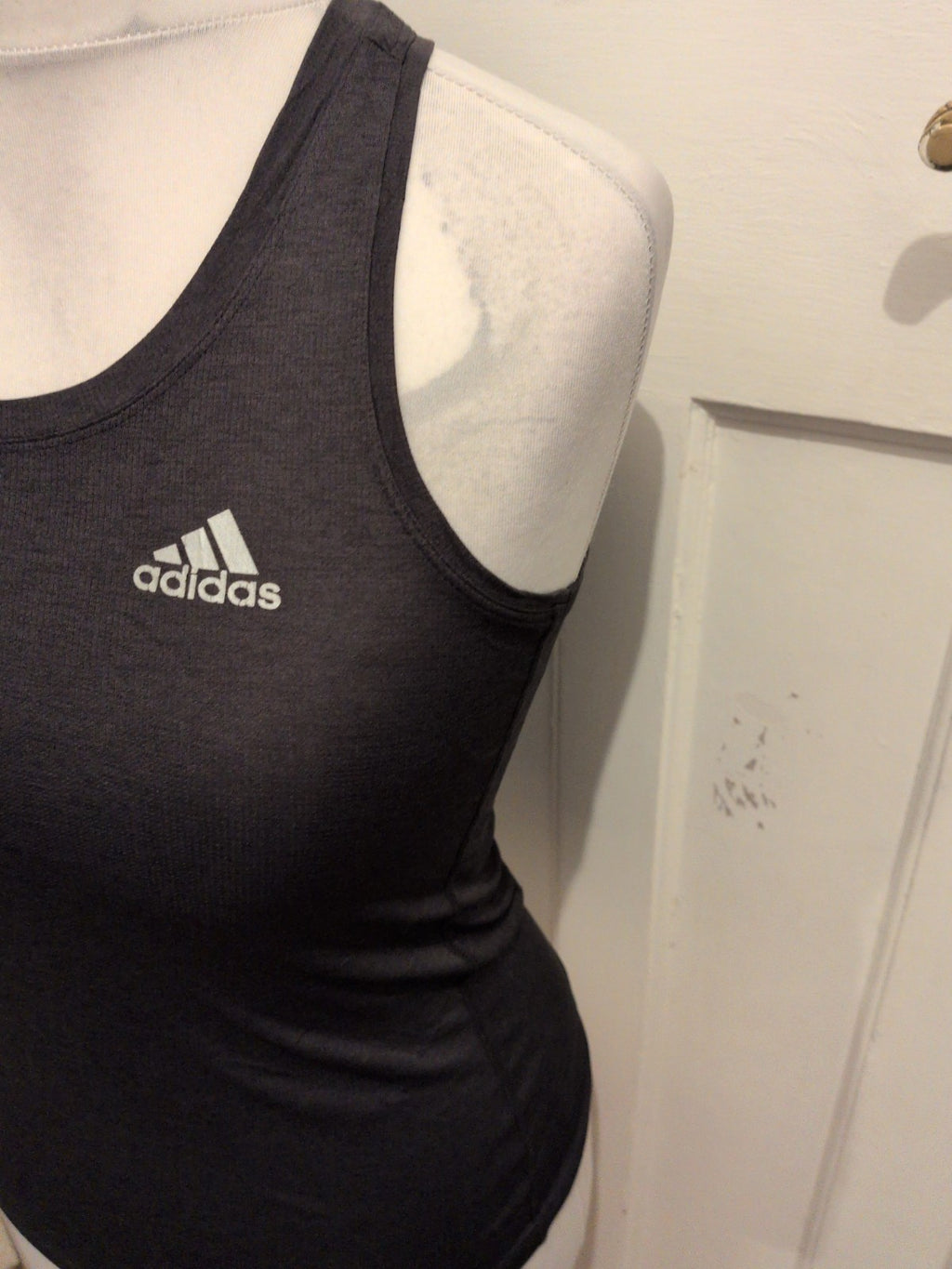 Adidas Small Grey Racerback Gym Top Ladies