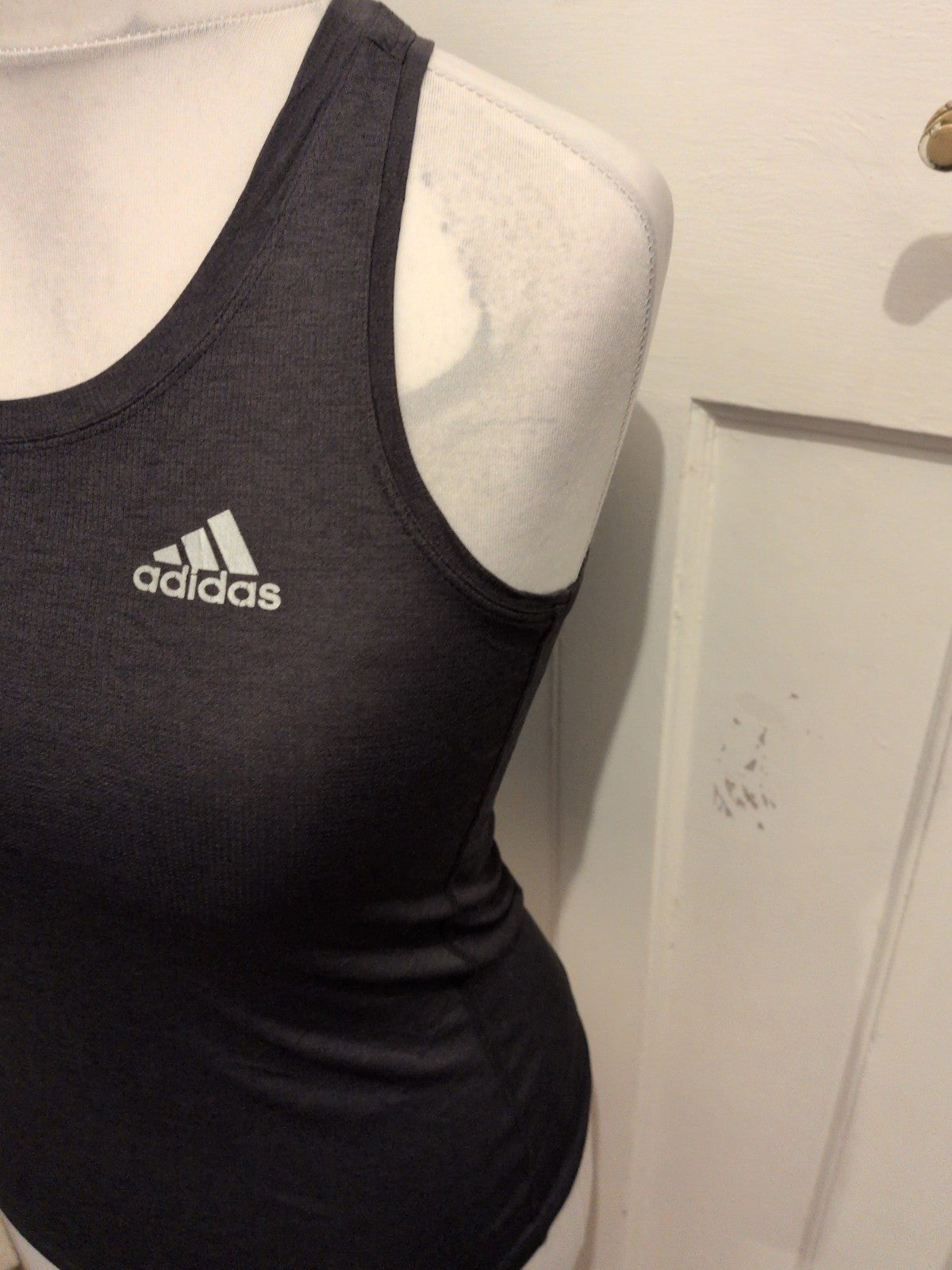 Adidas Small Grey Racerback Gym Top Ladies