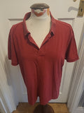 Mens Primark Size Large Red Short Sleeved Collered Polo