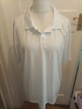 Active Intent XL White Short Sleeve Cool Dry Polo