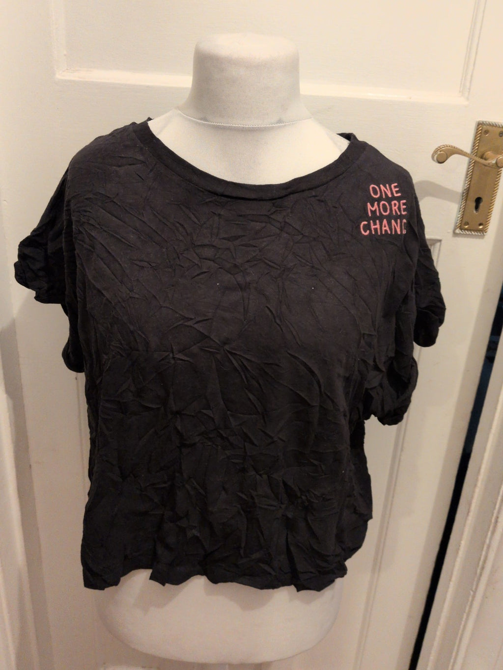 Primark Extra Large Black Short Sleeve One More Chance T-shirt