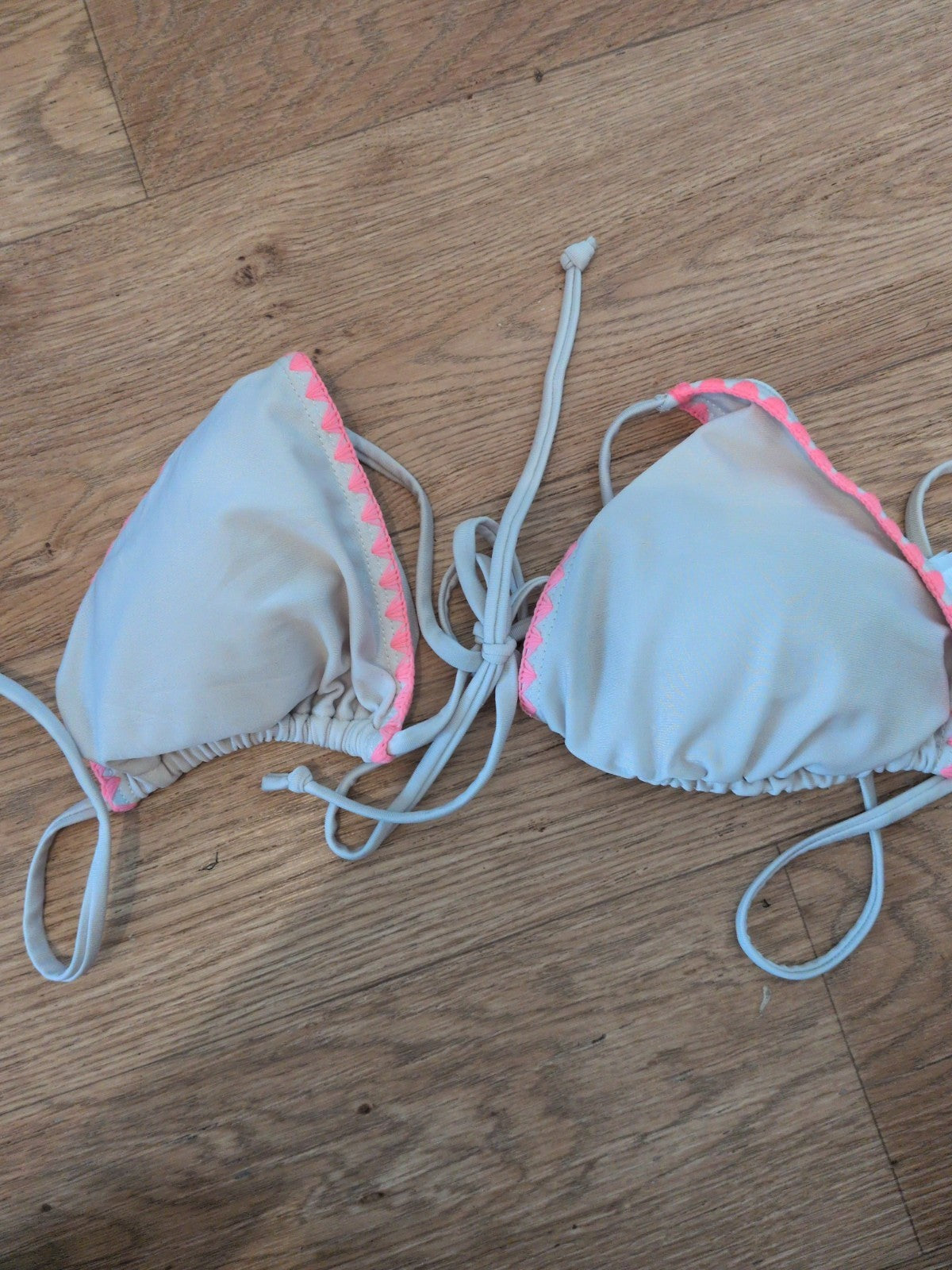Primark Medium Grey And Pink Padded Bikini Bra