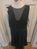 Ladies Warehouse Size 14 Black Sleeveless Flared Dress