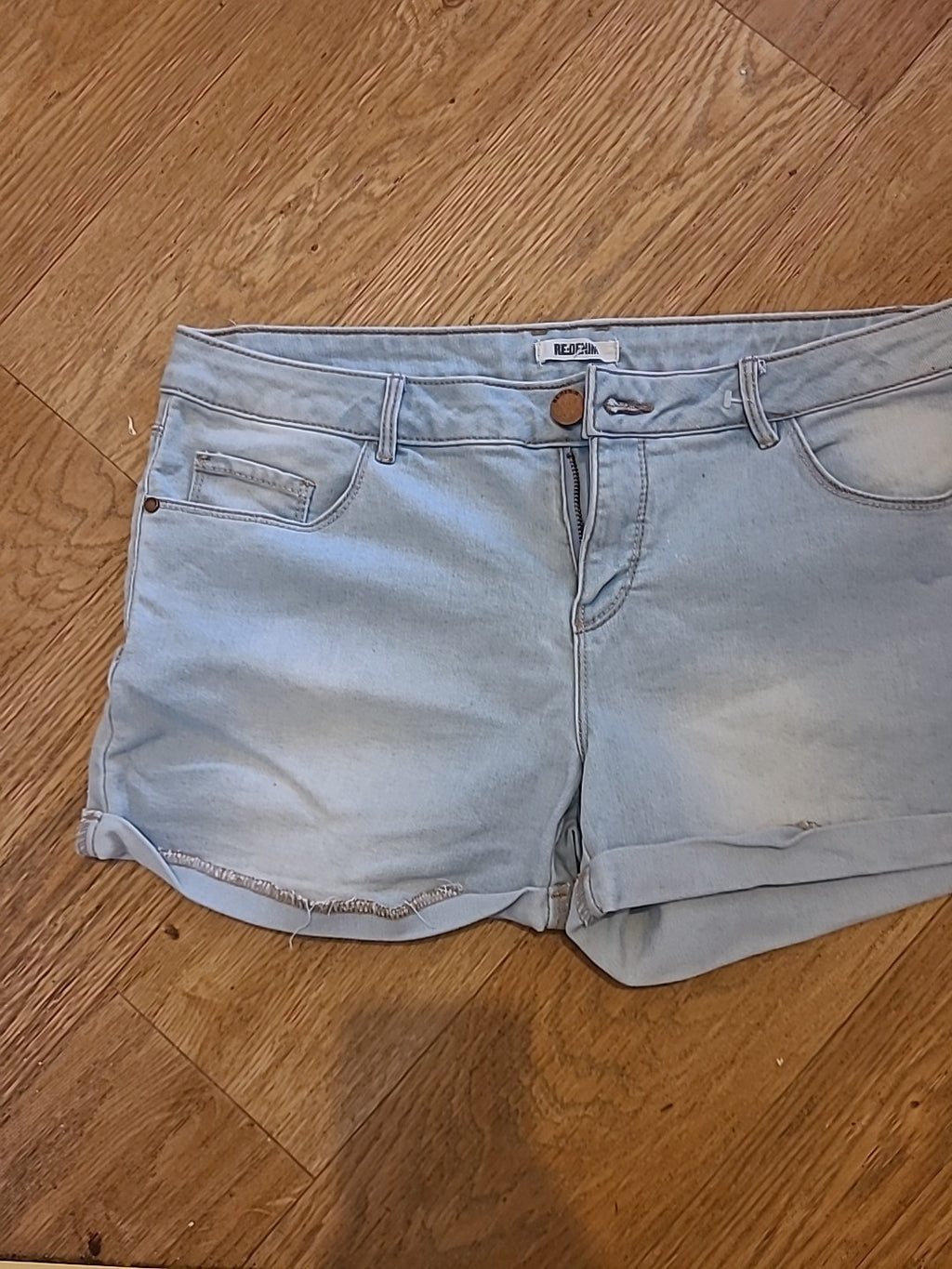 Ladies Re:Denim Size 12 Grey Hotpants
