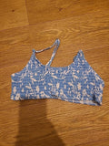 Ladies Size Small Blue/White Boob Tube