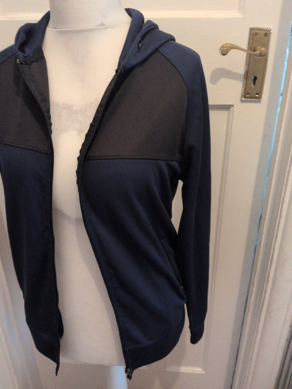 Aviator Medium Blue And Black Full Zip Track Jacket
