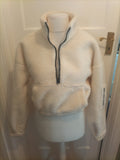 Ladies Angelababy Size Small Ivory Fluffy Jumper