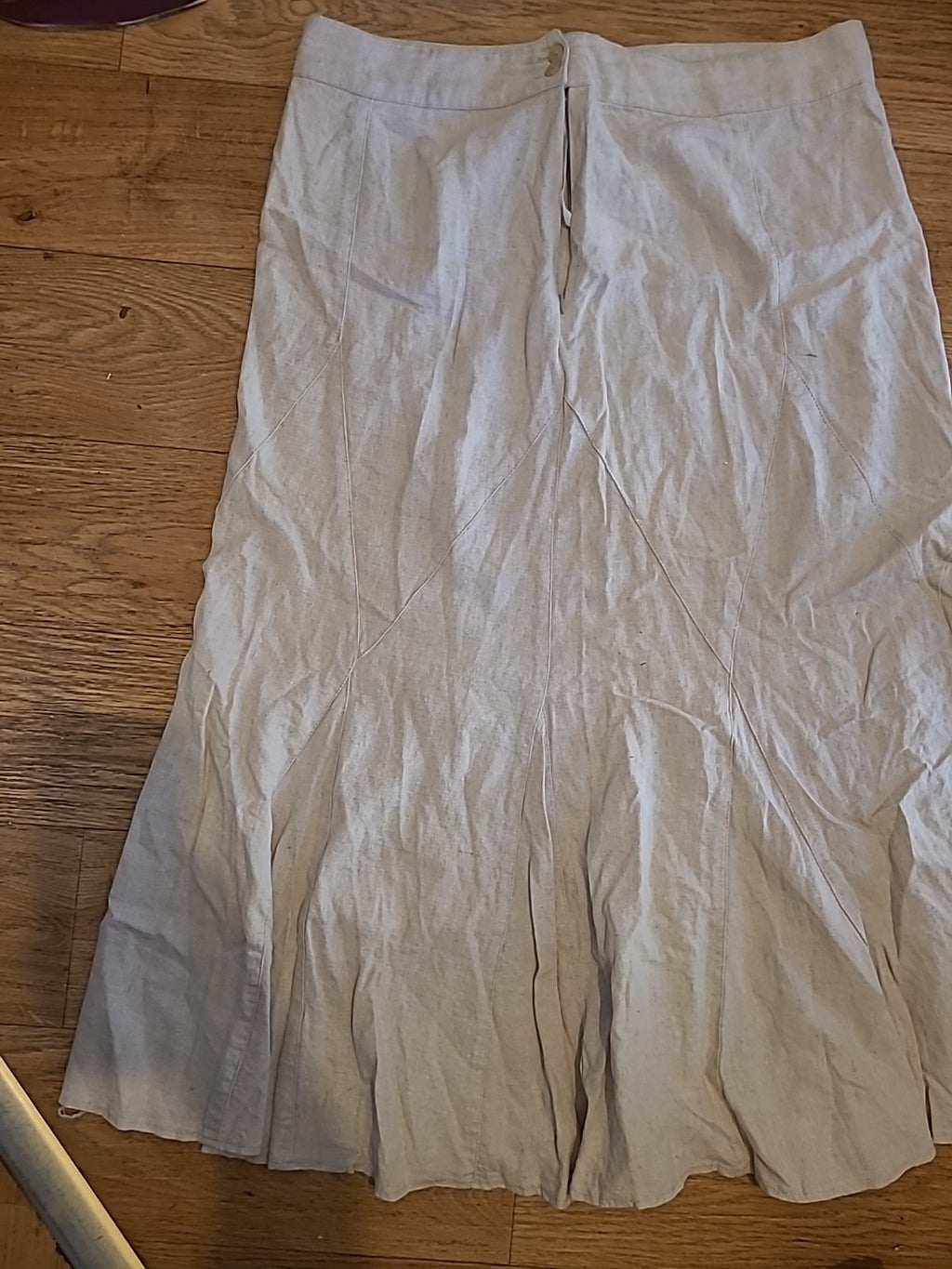 Ladies Mia Moda Size 14 Beige Long Length Skirt