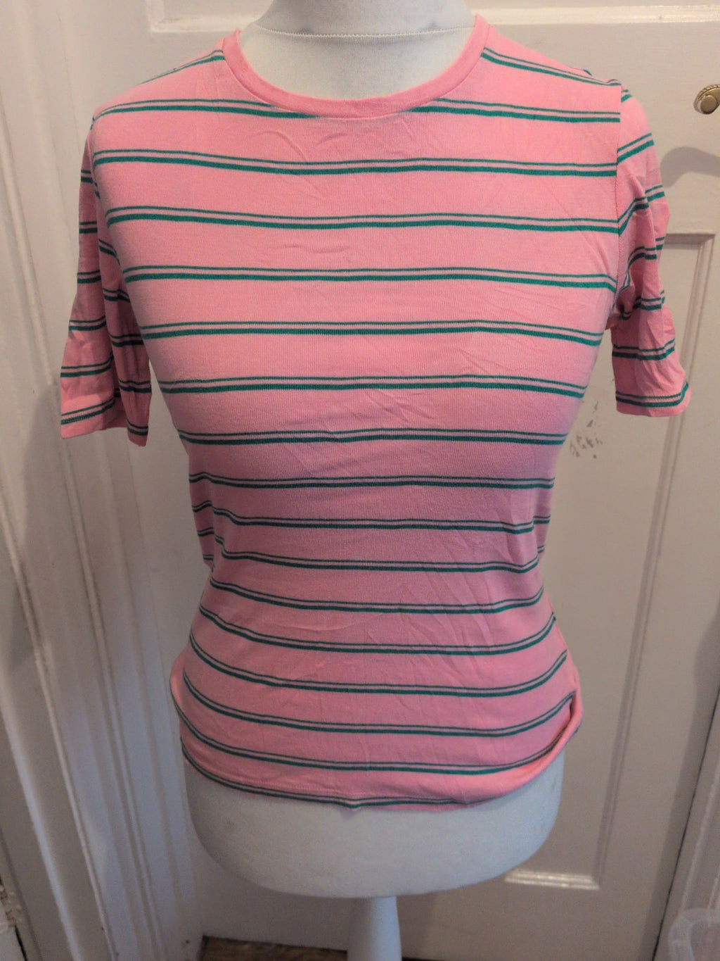 M&S Collection Pink And Green 10 Short Sleeve T-shirt