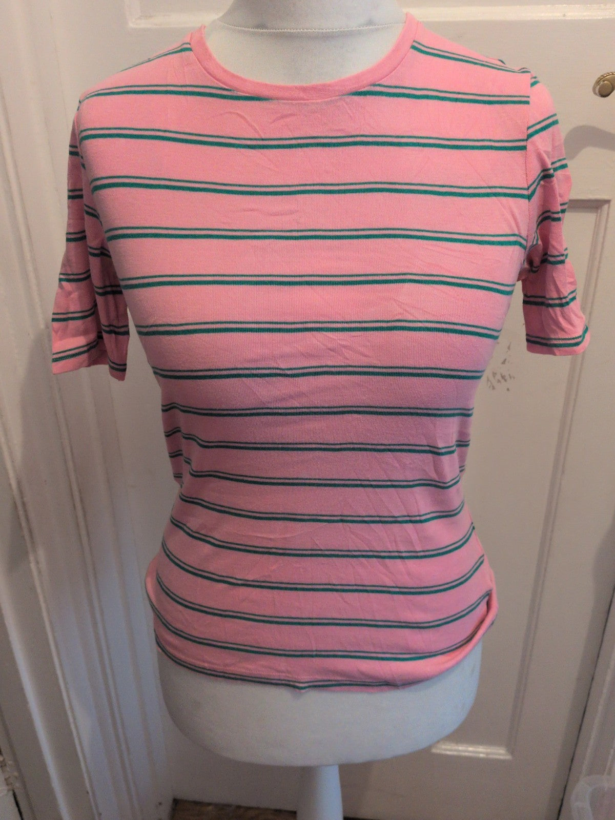 M&S Collection Pink And Green 10 Short Sleeve T-shirt