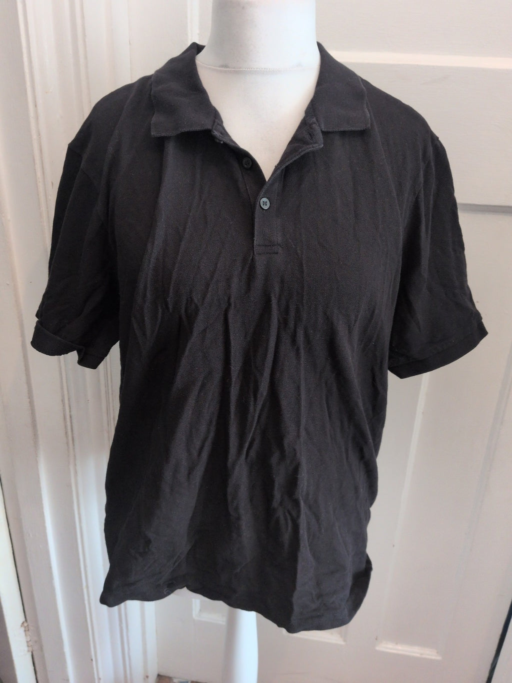 George XXL Black Short Sleeve Polo