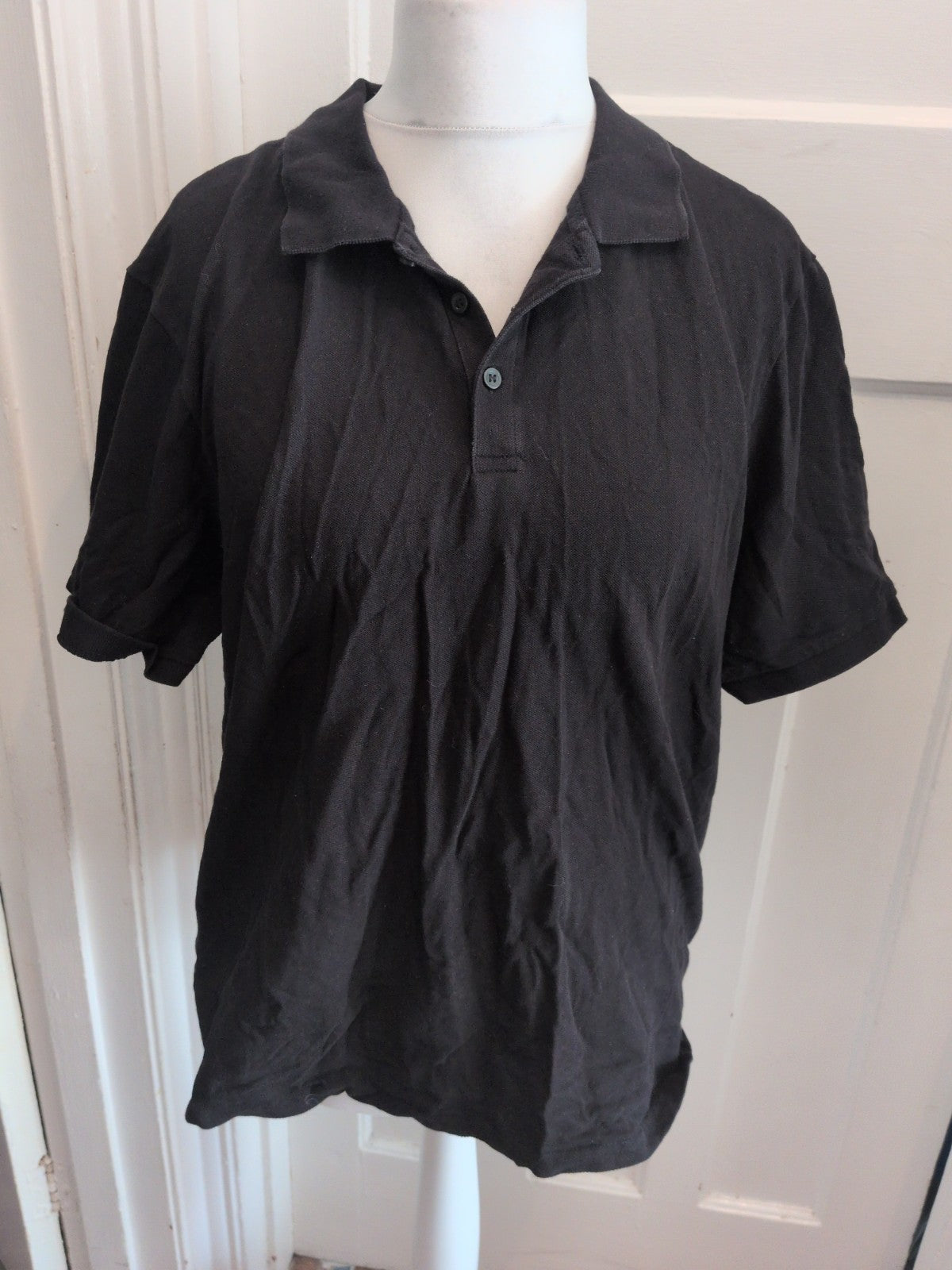 George XXL Black Short Sleeve Polo