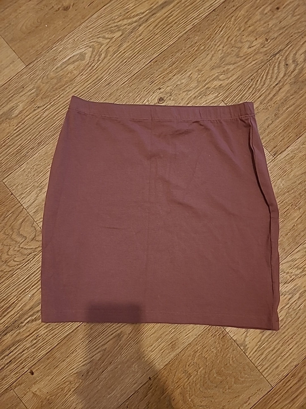 Ladies Primark Size 10 Brown Elasticated Mini Skirt