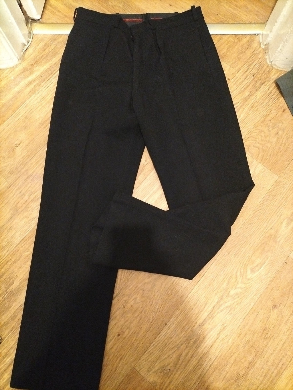 Mens Ambassador Size 34" Black Formal Trousers