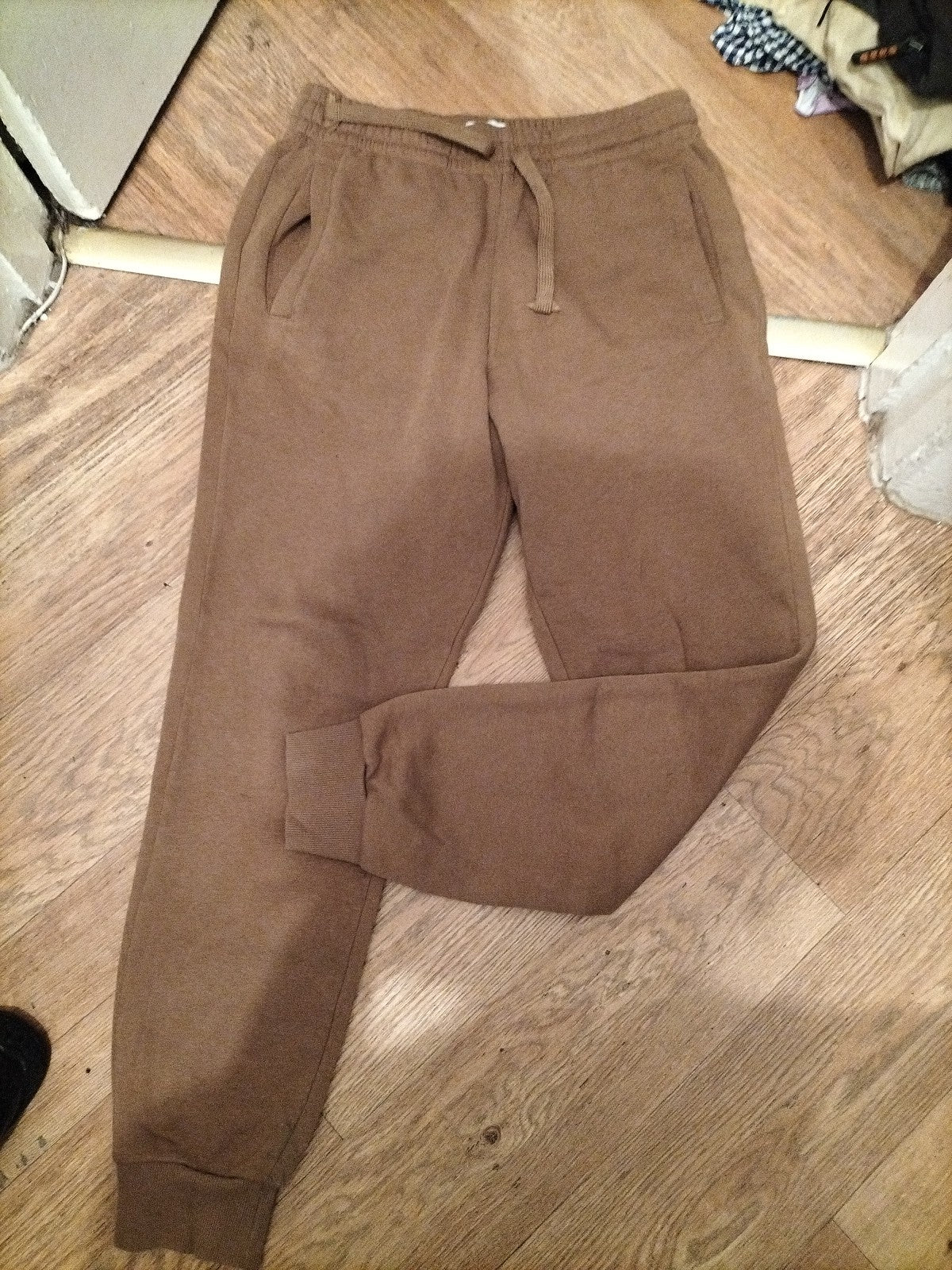 Easy Medium Brown Elasticated Jogger With Drawstring