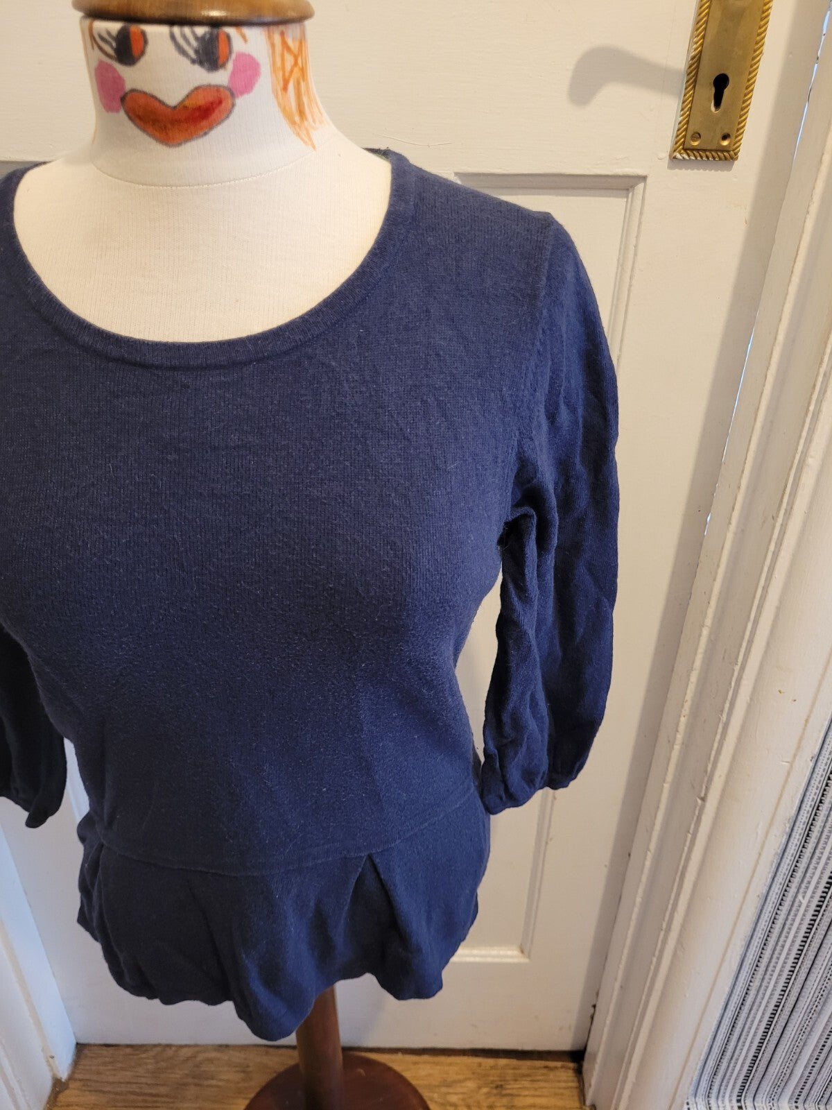 Ladies Boden size 12P navy mid sleeved pullover jumper