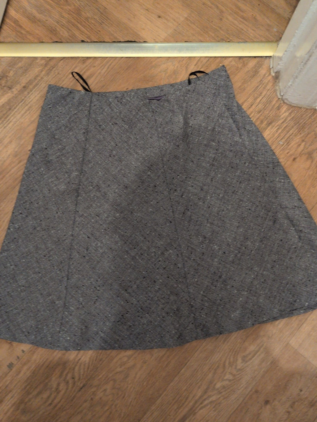 Honor Millburn 18 Grey Lined Midi Flare Skirt