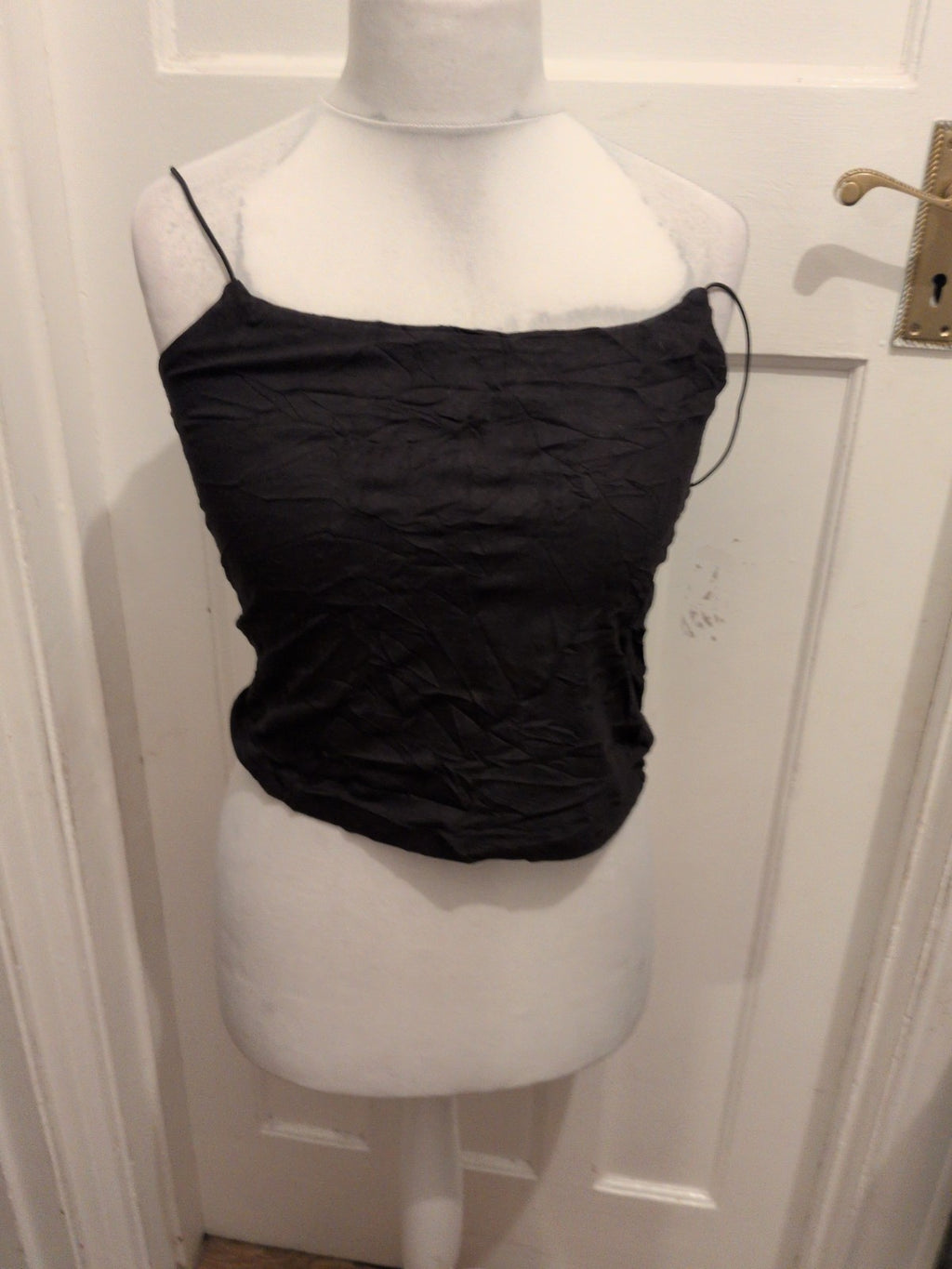 Primark 10-12 Black Sleeveless T-shirt Strappy