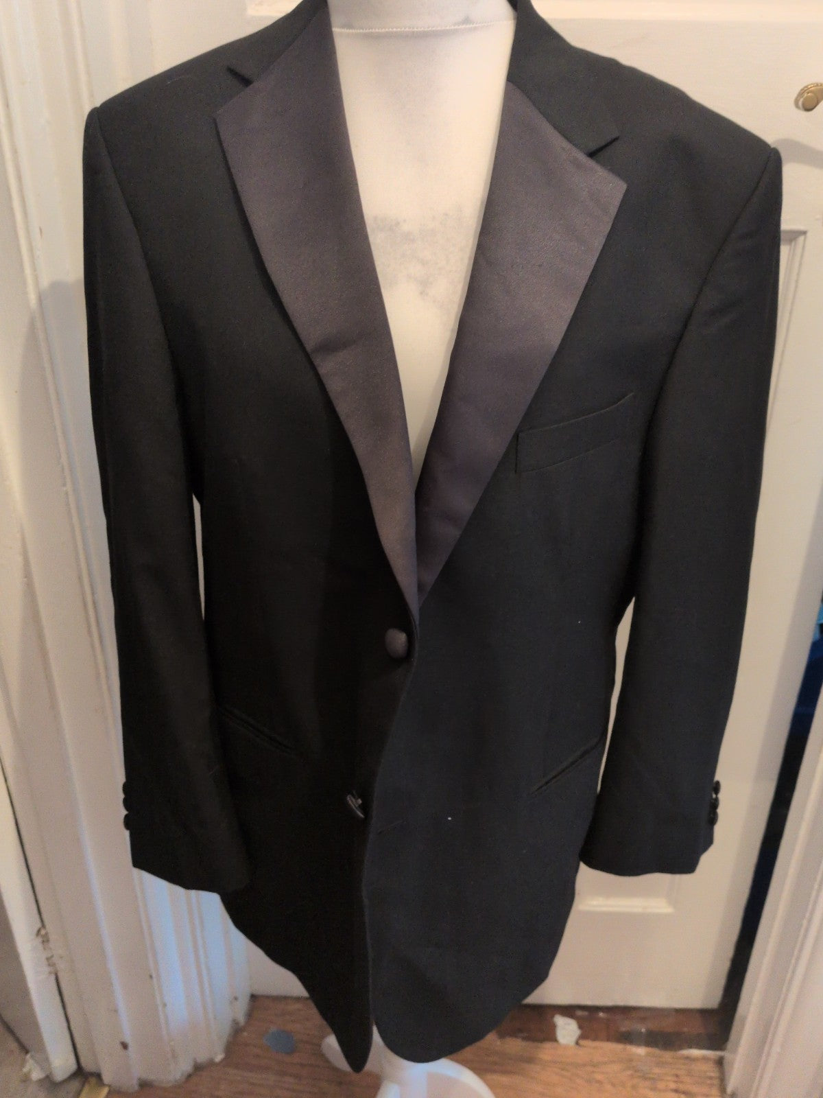 Marks And Spencer 44short Black Blazer Suit Jacket