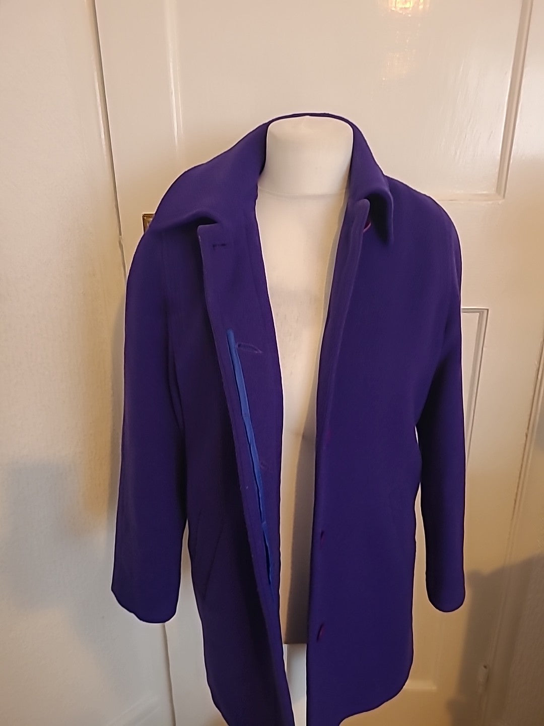 Ladies Kesta Size 10 Purple Lined Jacket Wool