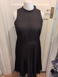 Ladies Closet Size 14 Black Sleeveless Pleated Midi Dress
