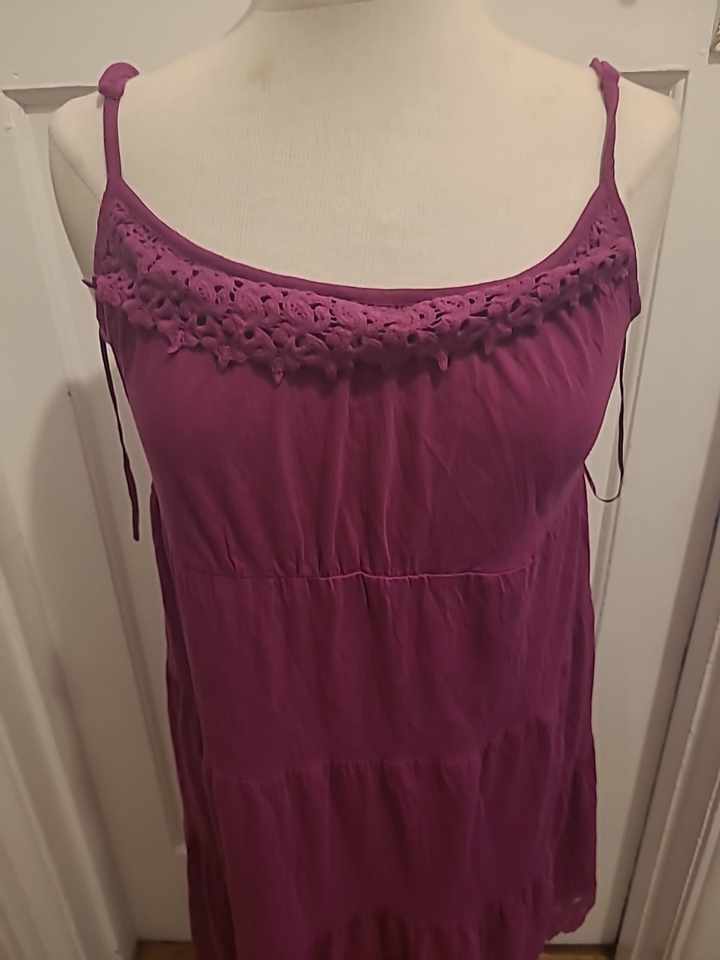 Ladies Tu Size 14 Deep Purple Sleeveless Midi Dress