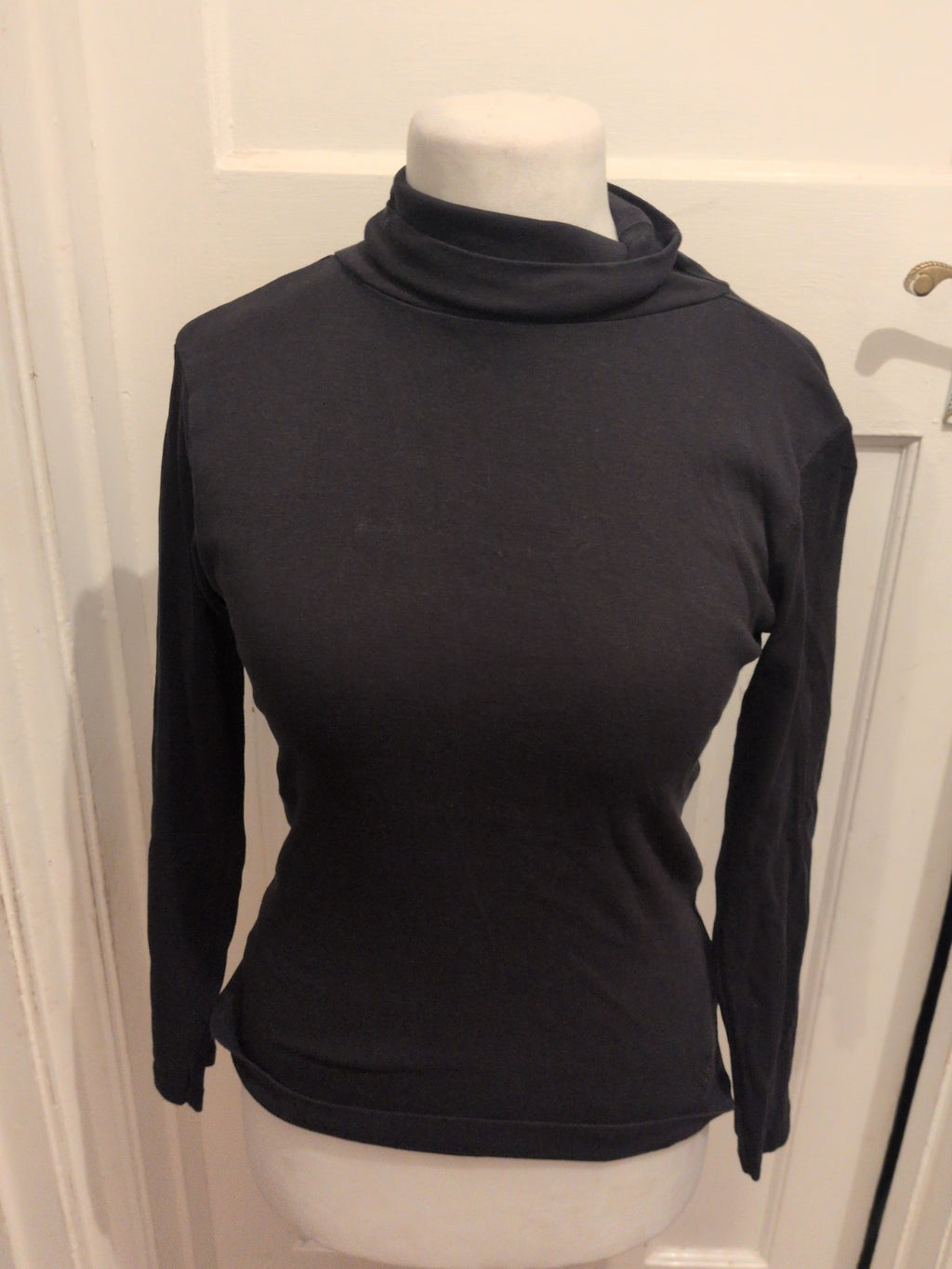 Ladies Brody Size Medium Black Long Sleeve High Neck T-shirt